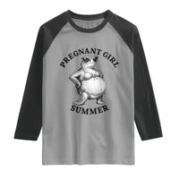 Funny Pregnant Girl Summer Turtle Raglan Shirt Cute Stipple Maternity Bikini Sea Turtle Beach