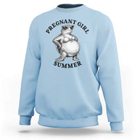 Funny Pregnant Girl Summer Turtle Sweatshirt Cute Stipple Maternity Bikini Sea Turtle Beach
