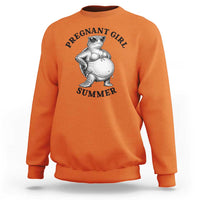 Funny Pregnant Girl Summer Turtle Sweatshirt Cute Stipple Maternity Bikini Sea Turtle Beach
