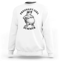 Funny Pregnant Girl Summer Turtle Sweatshirt Cute Stipple Maternity Bikini Sea Turtle Beach