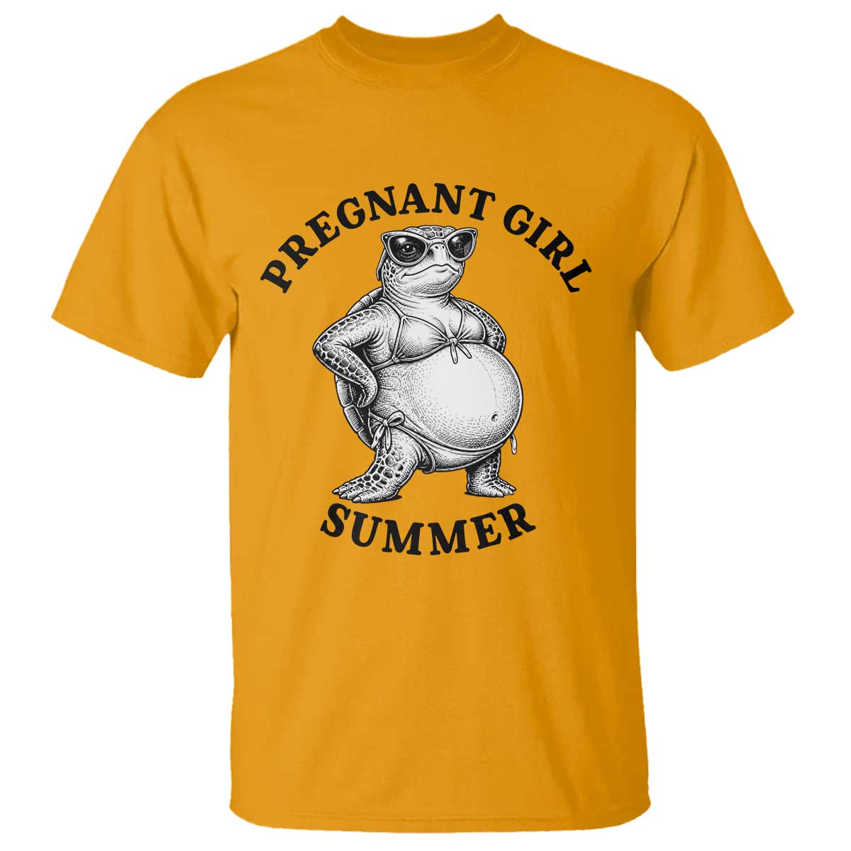 Funny Pregnant Girl Summer Turtle T Shirt Cute Stipple Maternity Bikini Sea Turtle Beach