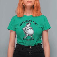 Funny Pregnant Girl Summer Turtle T Shirt For Women Cute Stipple Maternity Bikini Sea Turtle Beach