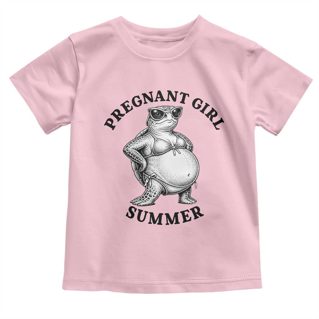Funny Pregnant Girl Summer Turtle Toddler T Shirt Cute Stipple Maternity Bikini Sea Turtle Beach