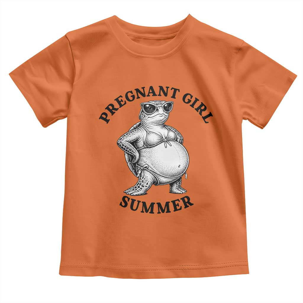 Funny Pregnant Girl Summer Turtle Toddler T Shirt Cute Stipple Maternity Bikini Sea Turtle Beach