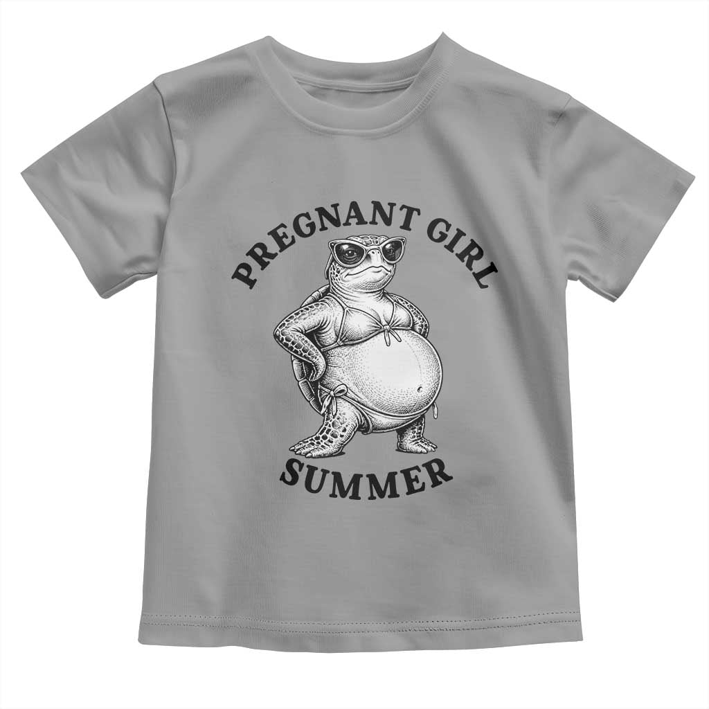 Funny Pregnant Girl Summer Turtle Toddler T Shirt Cute Stipple Maternity Bikini Sea Turtle Beach