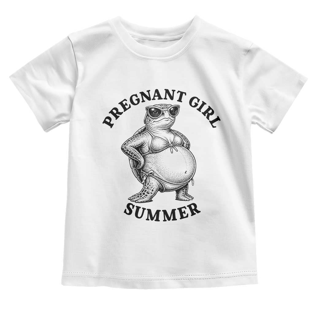 Funny Pregnant Girl Summer Turtle Toddler T Shirt Cute Stipple Maternity Bikini Sea Turtle Beach