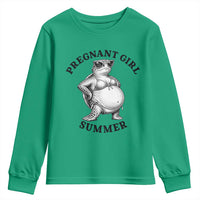 Funny Pregnant Girl Summer Turtle Youth Sweatshirt Cute Stipple Maternity Bikini Sea Turtle Beach