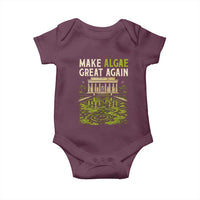 Make Algae Great Again Lincoln Memorial Reflecting Pool Graphic Baby Onesie Funny Washington DC Viral Swamp Meme