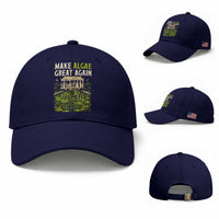 Make Algae Great Again Lincoln Memorial Reflecting Pool Graphic Baseball Cap Funny Washington DC Viral Swamp Meme