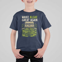 Make Algae Great Again Lincoln Memorial Reflecting Pool Graphic T Shirt For Kid Funny Washington DC Viral Swamp Meme