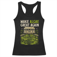 Make Algae Great Again Lincoln Memorial Reflecting Pool Graphic Racerback Tank Top Funny Washington DC Viral Swamp Meme
