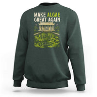 Make Algae Great Again Lincoln Memorial Reflecting Pool Graphic Sweatshirt Funny Washington DC Viral Swamp Meme