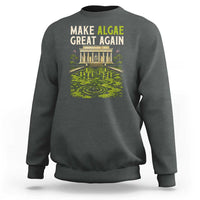 Make Algae Great Again Lincoln Memorial Reflecting Pool Graphic Sweatshirt Funny Washington DC Viral Swamp Meme