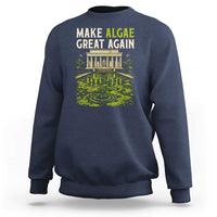 Make Algae Great Again Lincoln Memorial Reflecting Pool Graphic Sweatshirt Funny Washington DC Viral Swamp Meme