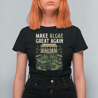 Make Algae Great Again Lincoln Memorial Reflecting Pool Graphic T Shirt For Women Funny Washington DC Viral Swamp Meme