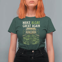 Make Algae Great Again Lincoln Memorial Reflecting Pool Graphic T Shirt For Women Funny Washington DC Viral Swamp Meme