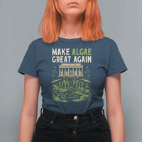 Make Algae Great Again Lincoln Memorial Reflecting Pool Graphic T Shirt For Women Funny Washington DC Viral Swamp Meme