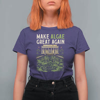 Make Algae Great Again Lincoln Memorial Reflecting Pool Graphic T Shirt For Women Funny Washington DC Viral Swamp Meme