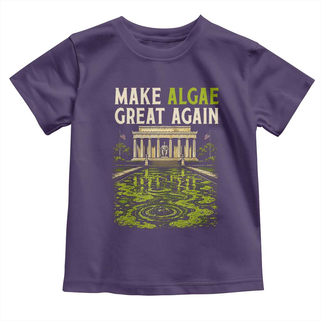 Make Algae Great Again Lincoln Memorial Reflecting Pool Graphic Toddler T Shirt Funny Washington DC Viral Swamp Meme