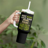 Make Algae Great Again Lincoln Memorial Reflecting Pool Graphic Tumbler With Handle Funny Washington DC Viral Swamp Meme