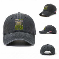 Make Algae Great Again Lincoln Memorial Reflecting Pool Graphic Washed Cotton Baseball Cap Funny Washington DC Viral Swamp Meme