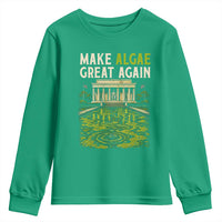 Make Algae Great Again Lincoln Memorial Reflecting Pool Graphic Youth Sweatshirt Funny Washington DC Viral Swamp Meme