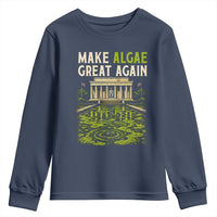 Make Algae Great Again Lincoln Memorial Reflecting Pool Graphic Youth Sweatshirt Funny Washington DC Viral Swamp Meme