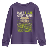 Make Algae Great Again Lincoln Memorial Reflecting Pool Graphic Youth Sweatshirt Funny Washington DC Viral Swamp Meme