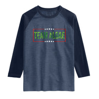 Team Algae Satire Raglan Shirt Funny Lincoln Memorial Reflecting Pool Meme Parody
