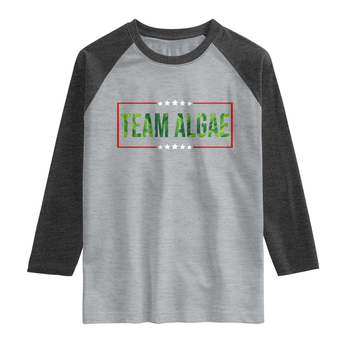 Team Algae Satire Raglan Shirt Funny Lincoln Memorial Reflecting Pool Meme Parody
