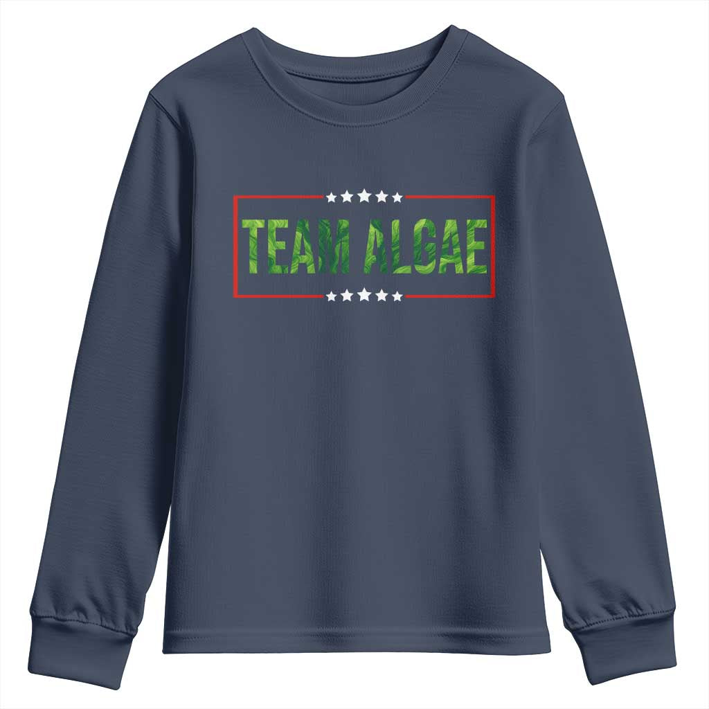 Team Algae Satire Youth Sweatshirt Funny Lincoln Memorial Reflecting Pool Meme Parody