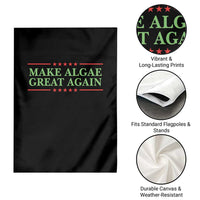 Make Algae Great Again Retro Garden Flag Funny Lincoln Memorial Reflecting Pool Parody Meme