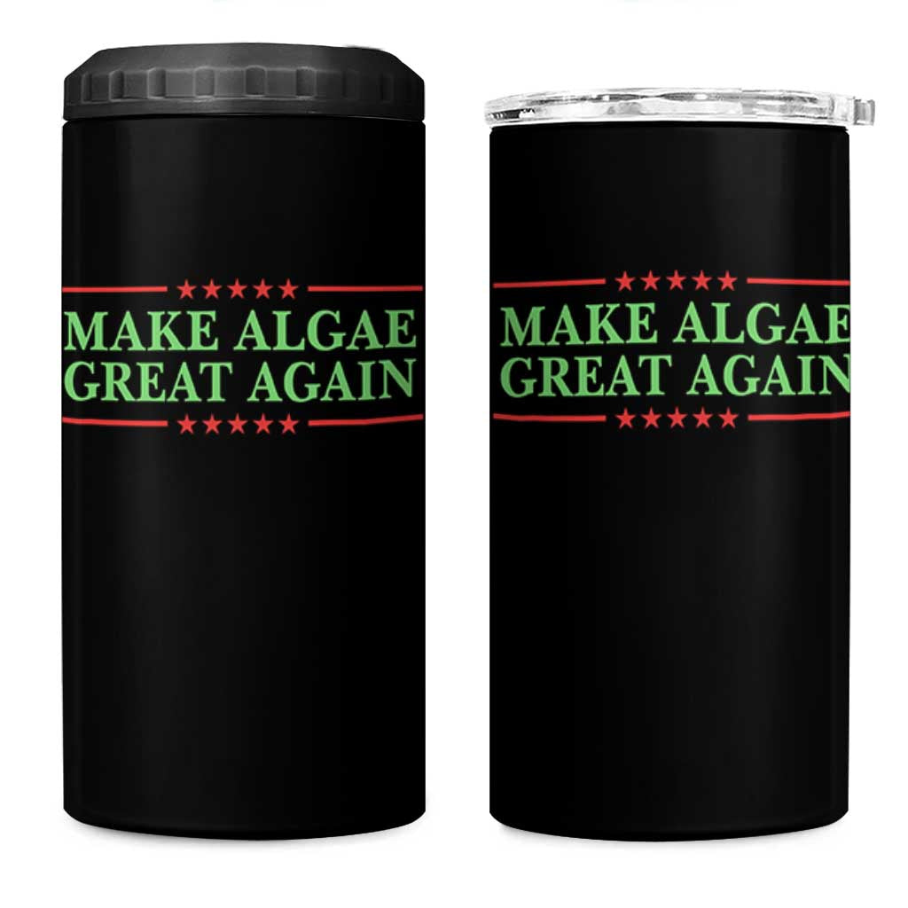 Make Algae Great Again Retro 4 in 1 Can Cooler Tumbler Funny Lincoln Memorial Reflecting Pool Parody Meme