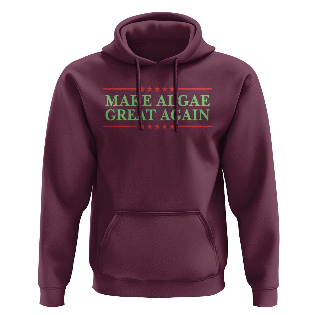 Make Algae Great Again Retro Hoodie Funny Lincoln Memorial Reflecting Pool Parody Meme