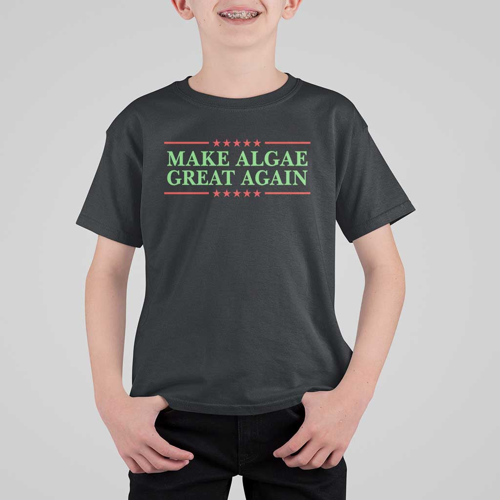 Make Algae Great Again Retro T Shirt For Kid Funny Lincoln Memorial Reflecting Pool Parody Meme
