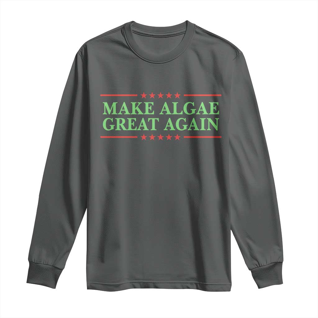 Make Algae Great Again Retro Long Sleeve Shirt Funny Lincoln Memorial Reflecting Pool Parody Meme