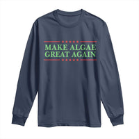 Make Algae Great Again Retro Long Sleeve Shirt Funny Lincoln Memorial Reflecting Pool Parody Meme