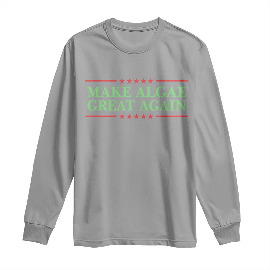 Make Algae Great Again Retro Long Sleeve Shirt Funny Lincoln Memorial Reflecting Pool Parody Meme