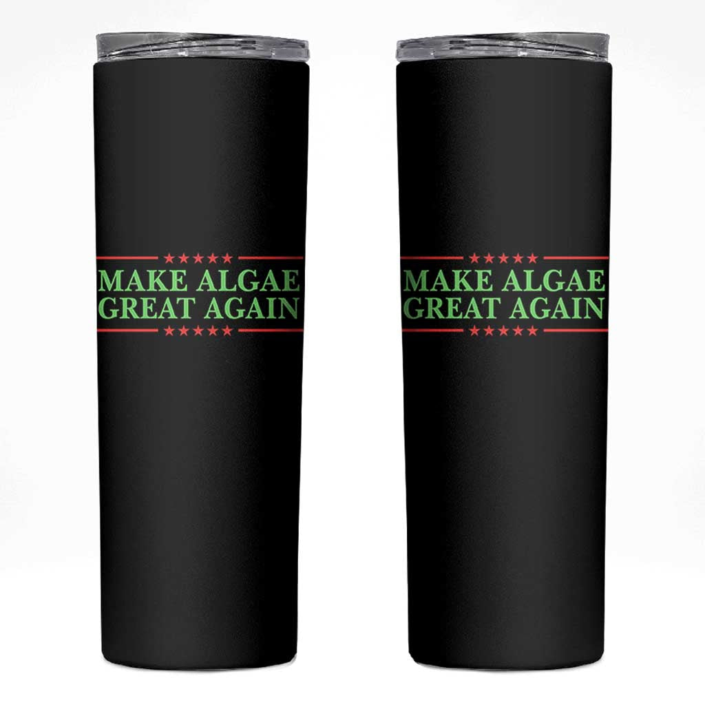 Make Algae Great Again Retro Skinny Tumbler Funny Lincoln Memorial Reflecting Pool Parody Meme