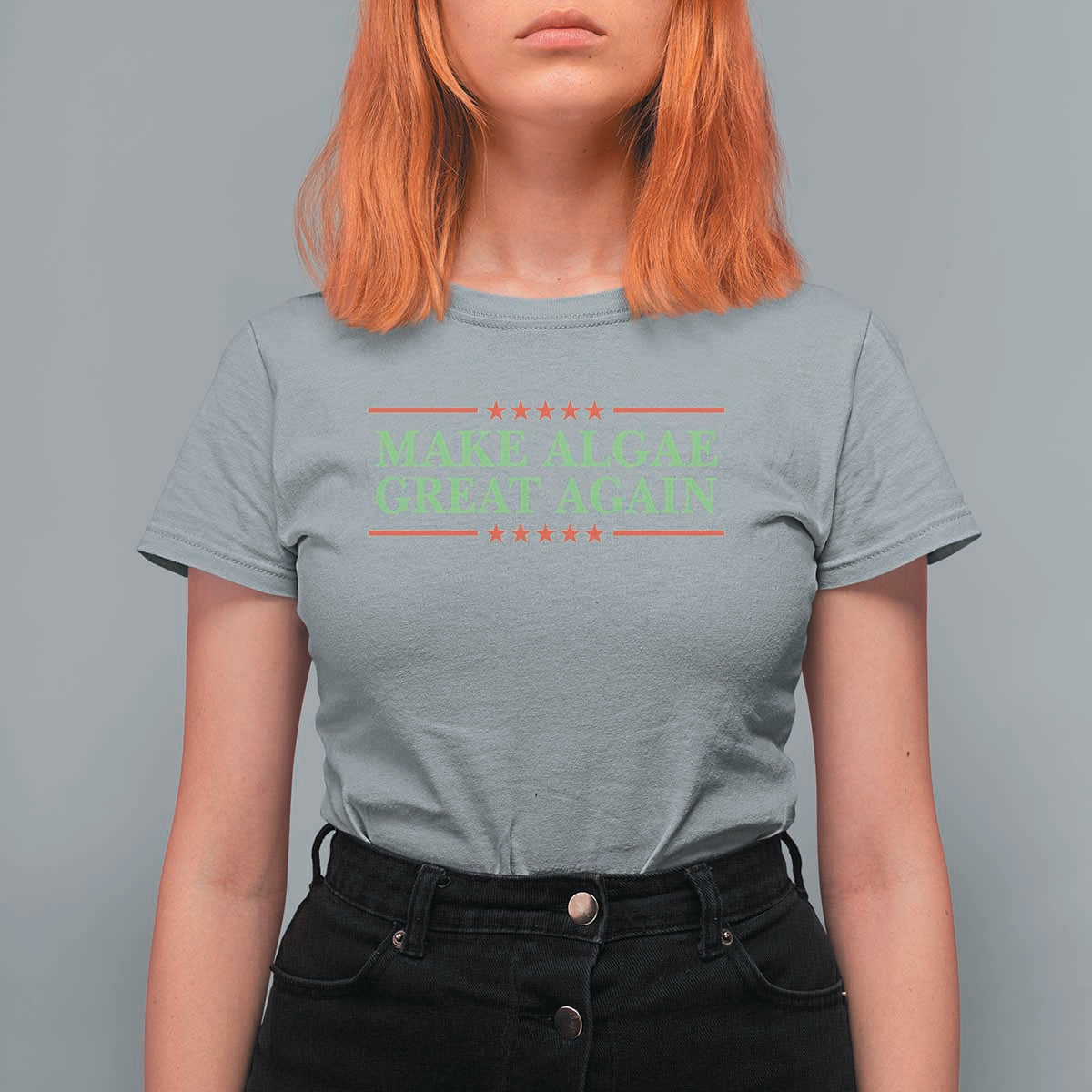 Make Algae Great Again Retro T Shirt For Women Funny Lincoln Memorial Reflecting Pool Parody Meme