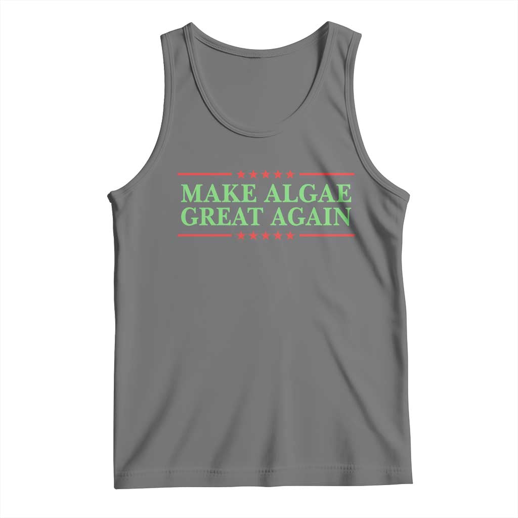 Make Algae Great Again Retro Tank Top Funny Lincoln Memorial Reflecting Pool Parody Meme
