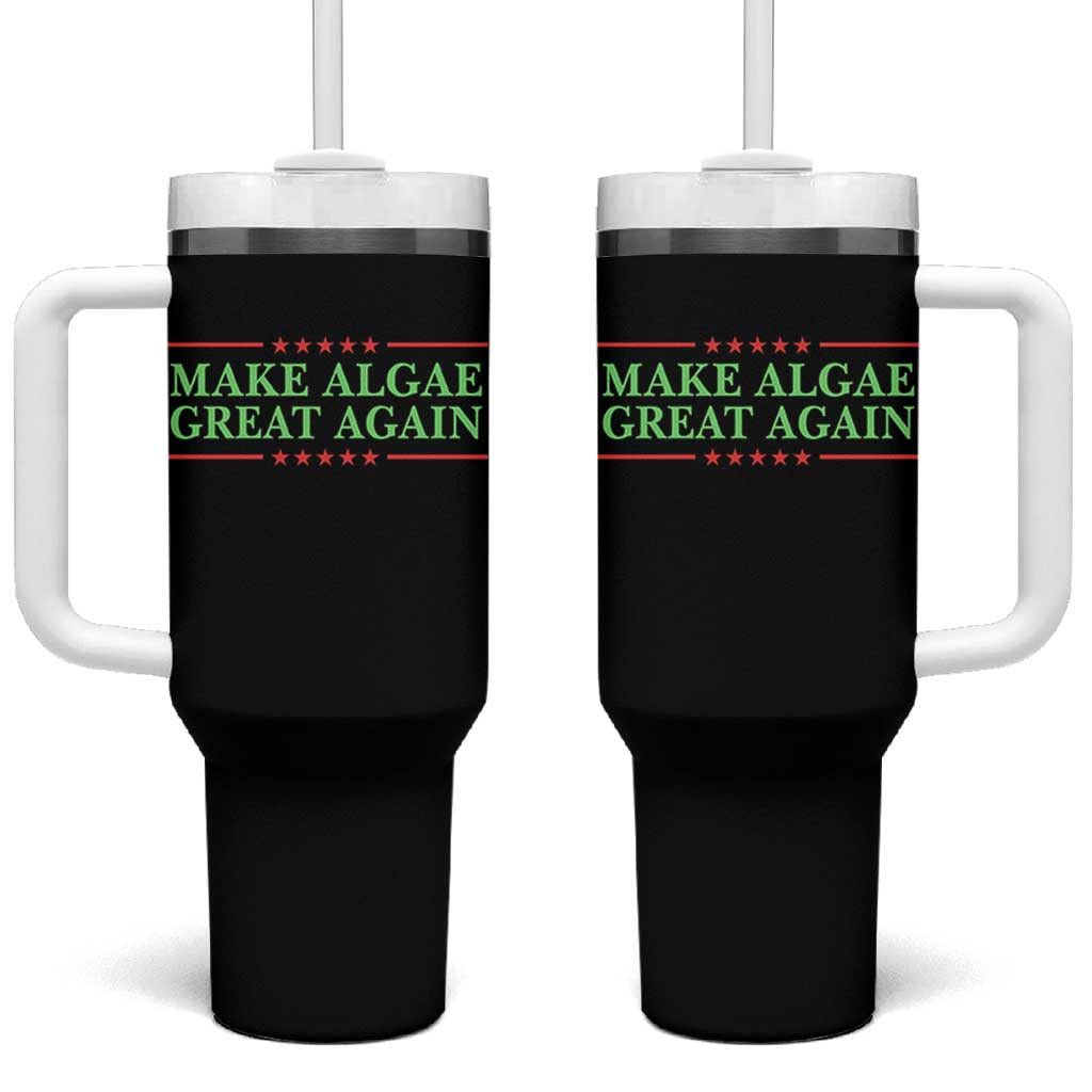 Make Algae Great Again Retro Tumbler With Handle Funny Lincoln Memorial Reflecting Pool Parody Meme
