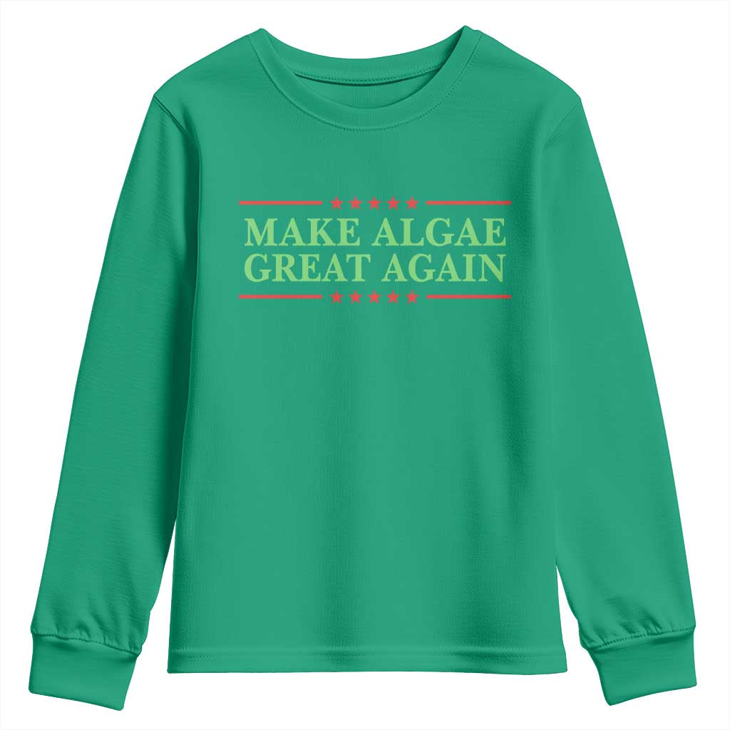 Make Algae Great Again Retro Youth Sweatshirt Funny Lincoln Memorial Reflecting Pool Parody Meme