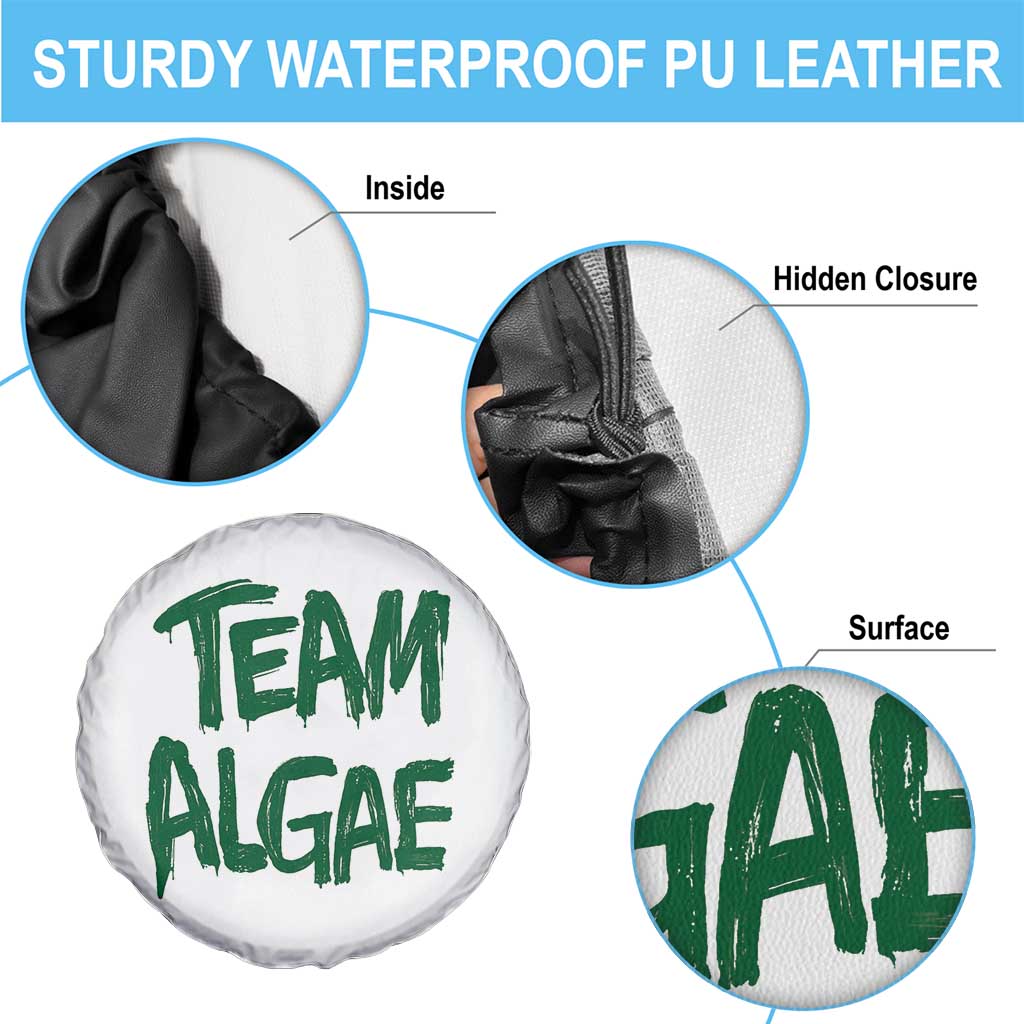 Team Algae Slime Dripping Style Graphic Spare Tire Cover Viral Lincoln Memorial Reflecting Pool Swamp Meme
