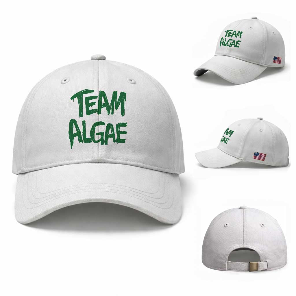 Team Algae Slime Dripping Style Graphic Baseball Cap Viral Lincoln Memorial Reflecting Pool Swamp Meme