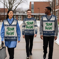 Team Algae Slime Dripping Style Graphic V-Neck Knit Sweater Vest Viral Lincoln Memorial Reflecting Pool Swamp Meme