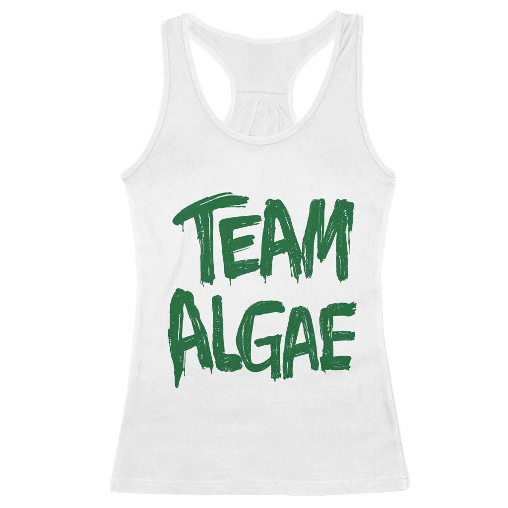 Team Algae Slime Dripping Style Graphic Racerback Tank Top Viral Lincoln Memorial Reflecting Pool Swamp Meme