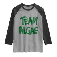 Team Algae Slime Dripping Style Graphic Raglan Shirt Viral Lincoln Memorial Reflecting Pool Swamp Meme