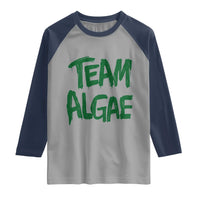 Team Algae Slime Dripping Style Graphic Raglan Shirt Viral Lincoln Memorial Reflecting Pool Swamp Meme