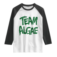 Team Algae Slime Dripping Style Graphic Raglan Shirt Viral Lincoln Memorial Reflecting Pool Swamp Meme